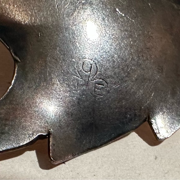 Vintage Stuart Nye Copper RARE Brooch MapleLeaf Signed Antique 3" Men/Women - Picture 6 of 7